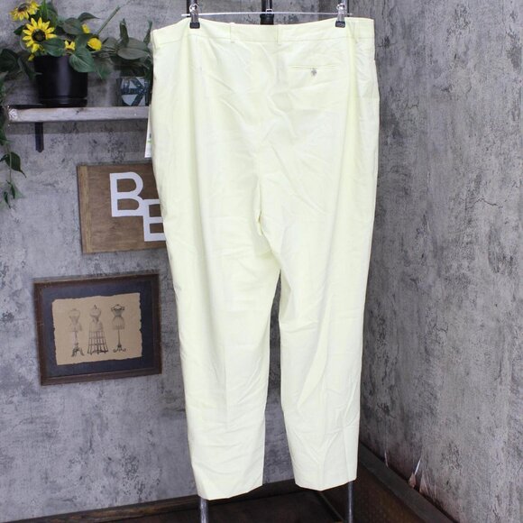 Calvin Klein Plus Size Lux Modern-Fit Straight-Leg Pants Endive Yellow 18W - Picture 2 of 8